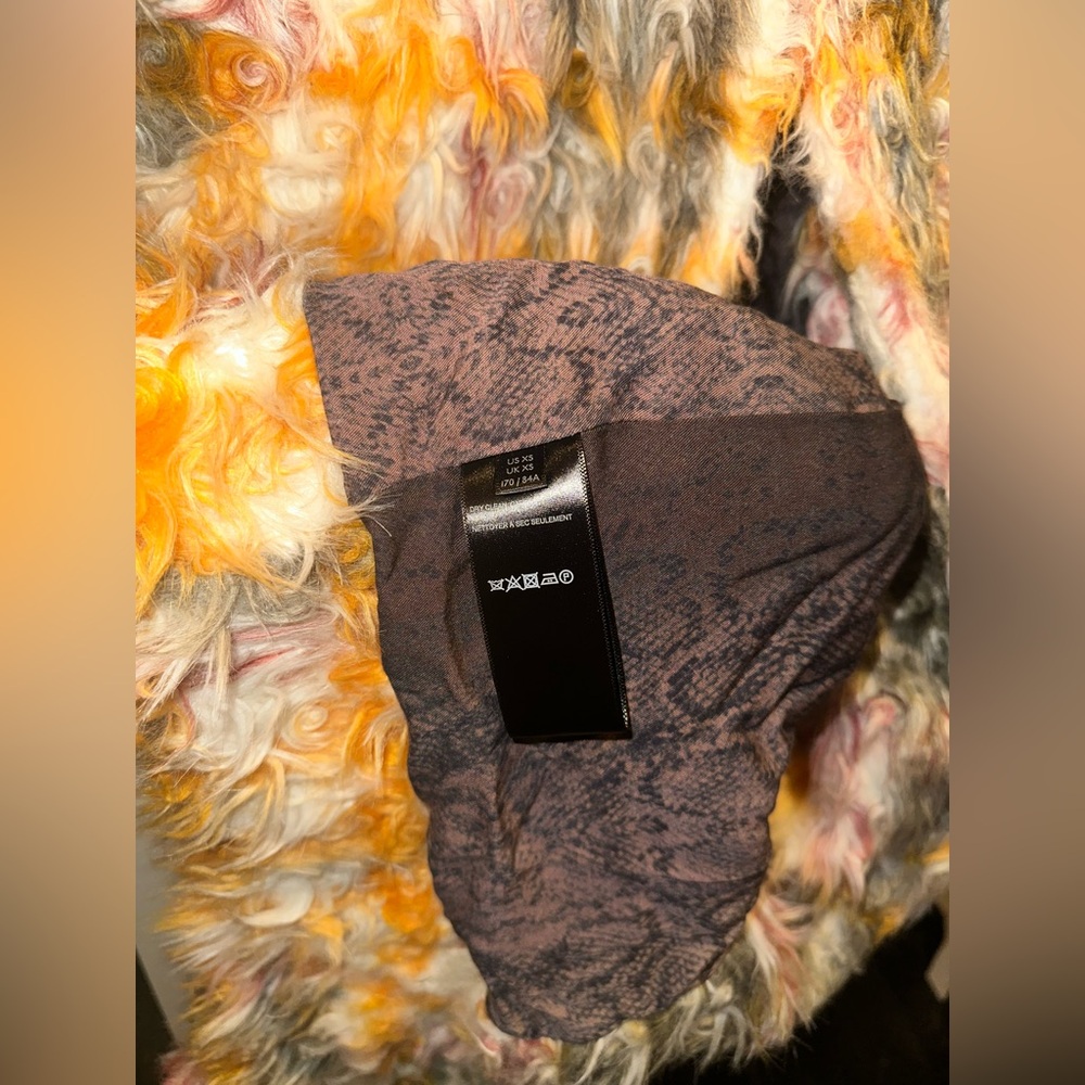 NWT Free People Cardi Plaid Faux Fur Coat $698 MSRP - Picture 11 of 16
